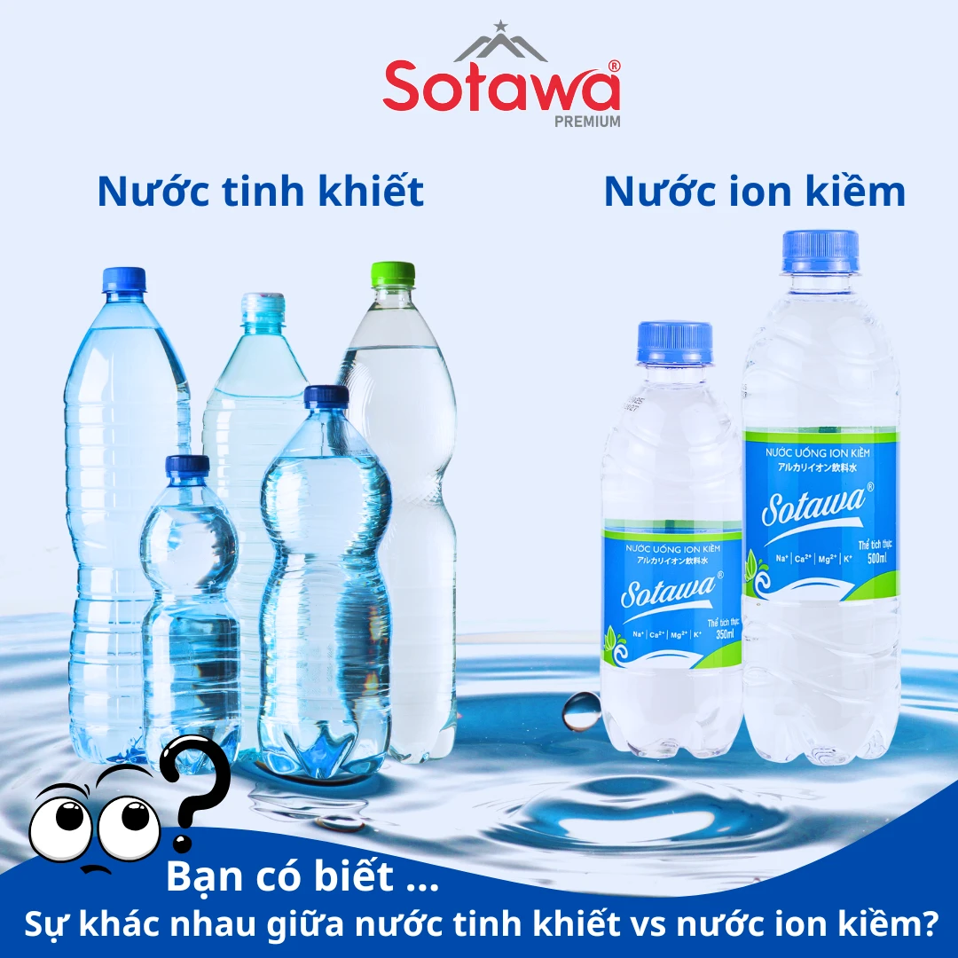 NƯỚC ION KIỀM VÀ NƯỚC TINH KHIẾT KHÁC NHAU NHƯ THẾ NÀO?